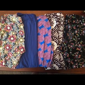 5 pack of LuLaroe TC leggings Floral Paisley Solid
